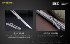 Nitecore NTK07 Titanium Knife – EDC Everyday Carry Knife with Replaceable Blade