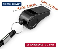 Sports Whistles Set 2pcs Plastic with Lanyard Loud Crisp