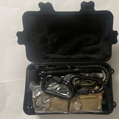 BHYTAKI 37-in-1 Survival Kit w/ Hard Case, Flashlight, Compass, Saw