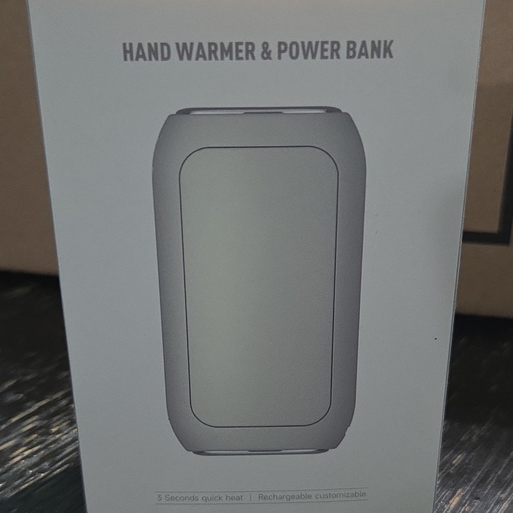 Silver Electric Hand Warmer Rechargeable Power Bank ABS Aluminum Alloy Portable