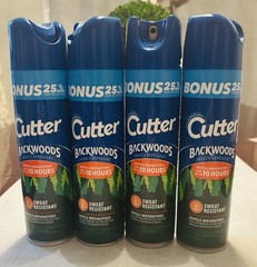 4Pc Cutter Backwoods Insect Repellent Sweat-Resistant Bonus Size 7.5 oz 10hrs