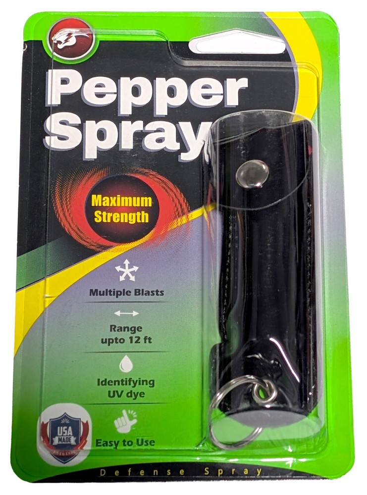 Cheetah Pepper Spray Keychain 0.5oz Self Defense Personal Safety UV Dye 12 ft