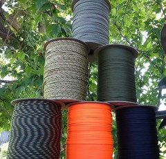 Paracord supplies huge lot 6 colors 600 feet bulk paracord 550