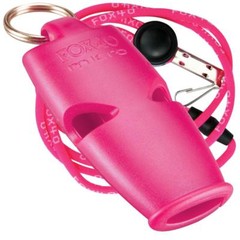 PINK Fox 40 Micro Whistle Rescue Safety Referee Alert FREE LANYARD – BEST VALUE