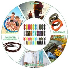 Paracord Set 20 Pieces 550 Paracord Cords & 20 Colorful Buckles DIY Bracelets…