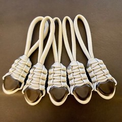 5) Paracord Zipper Pulls – fits- 5.11 Tactical Rush Back Packs,Molle Bags – Gray