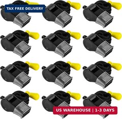 12 Packs Sports Whistles with Lanyard, for Coaches, Referees and Officials