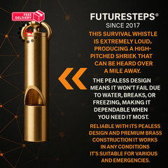 Loudest Brass Whistle — The Original 2-Inch Premium Small, Color