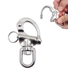 Swivel Eye Snap Shackle 3-1/2″ 316 Stainless Steel – 1200 LBS Load for Sailing
