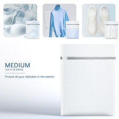 3Pcs Honeycomb Mesh Laundry Bags for Delicates, 12 x 16 12 X 16 Inches, Gray