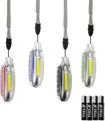Emergency LED Whistle Light AAA Battery Power COB LED Four Color Personal Alarm