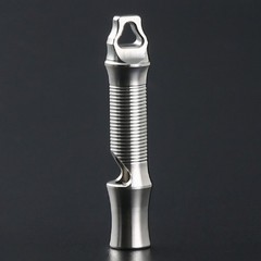 Stainless Steel EDC Survival Whistle Outdoor Emergency Rescue Tool Keychain
