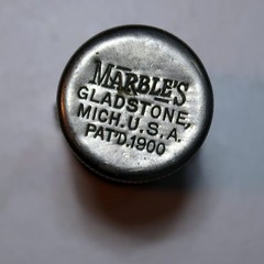 Marble’s Match Stick Holder Tube, from 1900, for Hiking? Camping? Geocaching?