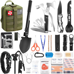 Gifts for Men Christmas Dad, Survival Kit, 150 PCS Survival Gear and Supplies Eq
