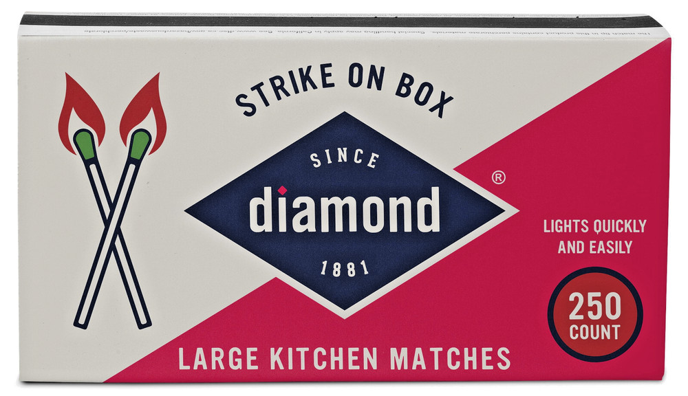 250 Strike on Box LARGE Kitchen WOOD MATCHES Green Cigar Candles Grill DIAMOND
