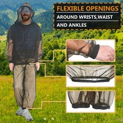 Mosquito Suit – Bug Mesh Pant & Jacket with Hood for Outdoor Protection from …