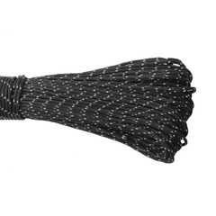 Paracord Rope 2mm Reflective 3 Strand Core Nylon Tent Camping Lanyard Cord