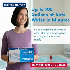 Bathtub Emergency Water Storage Bladder Up To 100 Gallon Capacity – Food Grade L