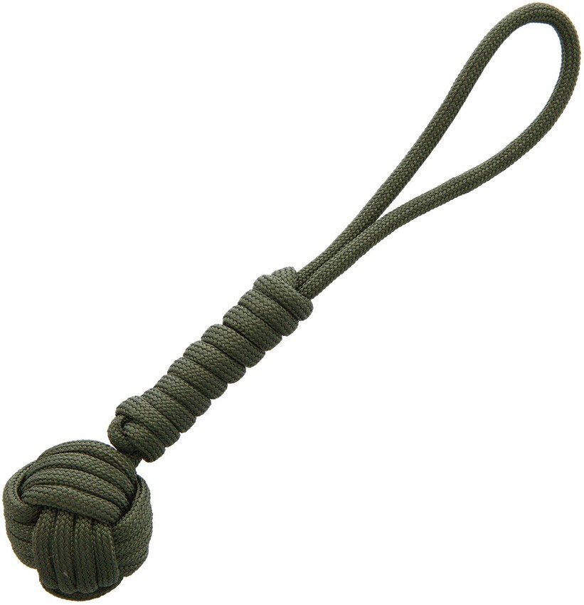 Paracord Keychain 6″ – OD Green, 9 strand, 350lb – (CBR357) Free Shipping.