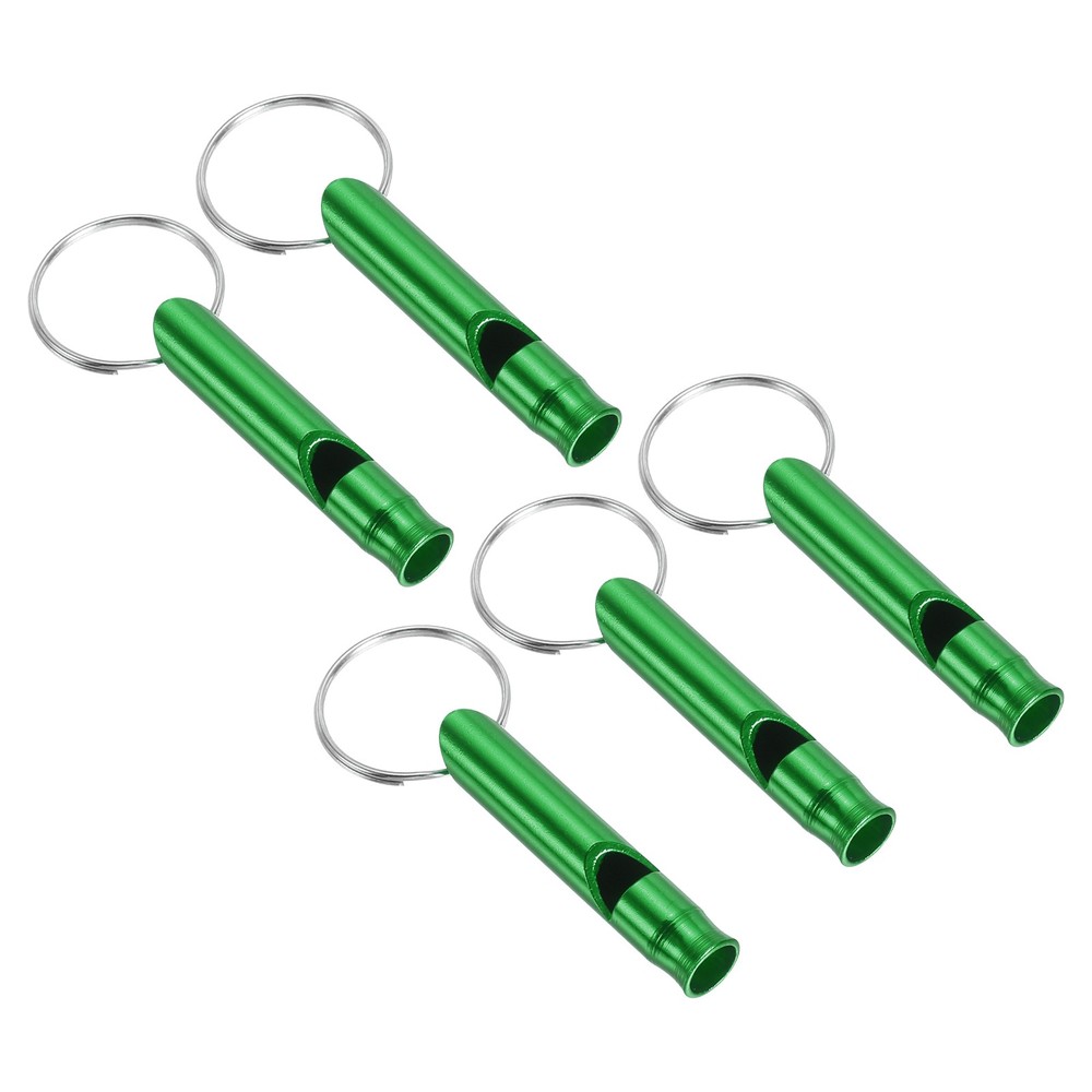 Emergency Whistle, 5pcs Safety Survival Whistle for Camping Hiking, Green