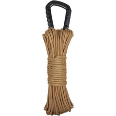 Gear Aid 50 ft. Heavy Duty Fire Strand 550 Paracord with Carabiner – Coyote