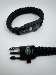 Survival Multifunctional Paracord Bracelet with Compass Fire Starter and Whistle
