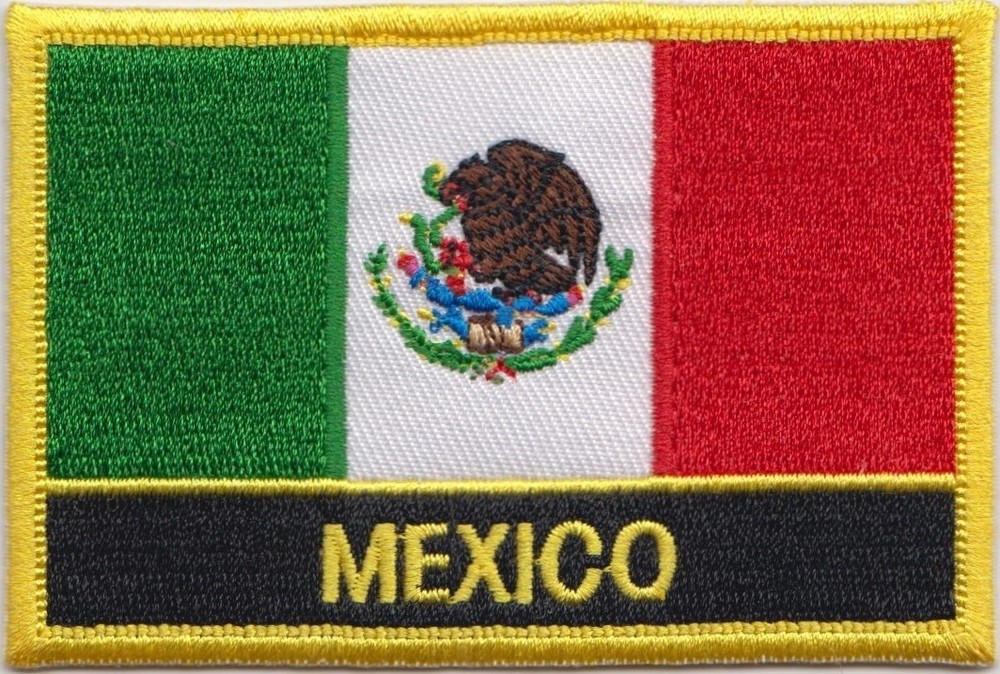 Mexico Flag Embroidered Patch Badge – Sew or Iron on