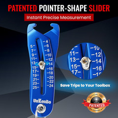 ® Gen2 Bolt Size Finder Tool Keychain – Gauge Bolts & Nuts Head SAE 5/32 to 1″ &