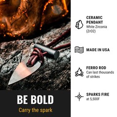 Wazoo – Starter Made In Usa Pendant Tool On Leather Cord Survival
