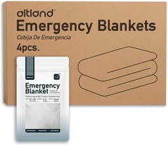 4 Pack SLFORCE Emergency Blankets, Solar Blanket, Emergency Thermal Blanket