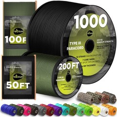 TECEUM 5/32 Paracord Rope ft / 200ft / 100ft / 50ft Tactical Parachute