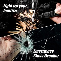 Multi-Function pen shape Tactical Fire Starter Outdoor Gear Survival Tool Flint