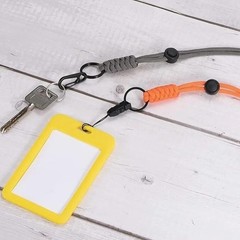 20″ Paracord Lanyard Neck Keyring Cord Strap Badge Holder Camouflage Orange