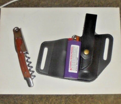 PU Leather Utility Waiter Waitress Multi Tool Lighter Corkscrew Knife Belt Pouch