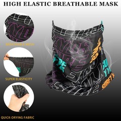 RidingRush Face Covering for Men & Women with Arm Sleeves – One Size, Black