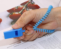 Sport Whistle with Bracelet 6Pcs Loud Clear Plastic Whistles with Stretchable Co
