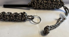 Snake Skin 3”firestarter/ASR Mini Striker 90” 550 Survival Cordage Handcrafted