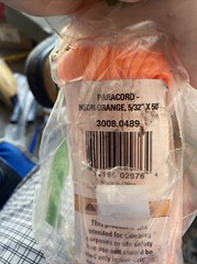 Paracord Neon Orange 5/32” X 50’