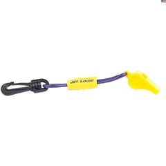 Boating Safety Whistle Purple Yellow Floating Lanyard Keychain