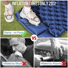 WANNTS Sleeping Pad, Ultralight Inflatable Sleeping Pad for Camping, Built-in…