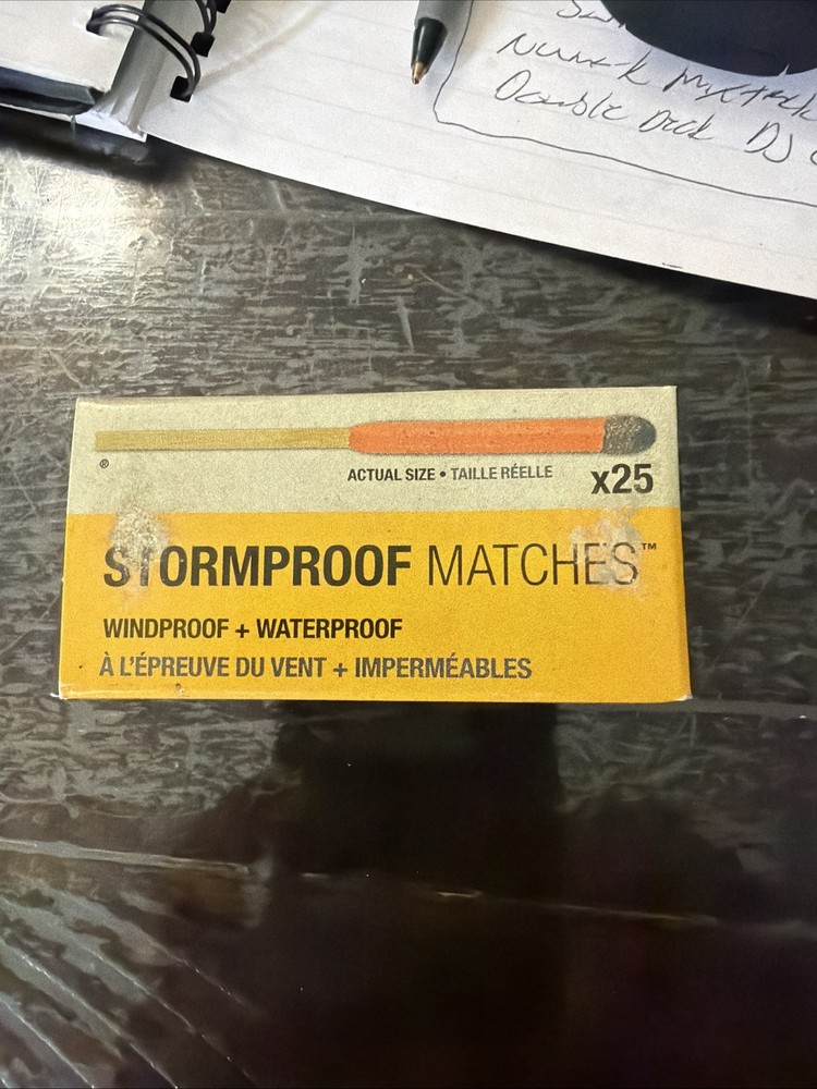 NEW UCO Stormproof Matches 25-Pack w/Strikers Windproof Waterproof Survival Gear