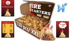 Fire Starter 130 Pcs Wood Pellet Natural Quick Ignition Long Burn