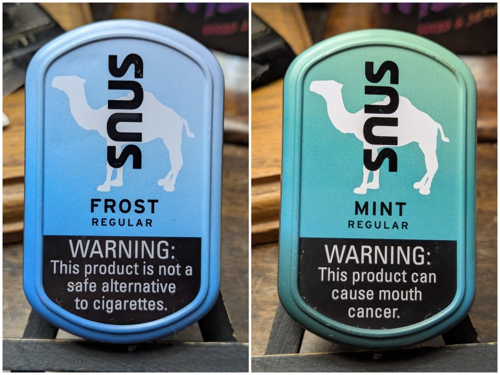 EMPTY Camel Mint/Frost Snus Tin Set (2) Crafts/Survival/Fishing Storage 3″