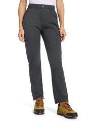 TBMPOY Women’s Hiking Cargo Pants Lightweight Water X-Large, Dark Grey