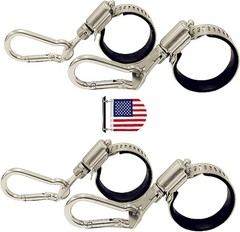 Flagpole Clip with Carabiner for Rope Loop Flagpole Bracket Stainless Steel Flag