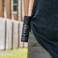 2 POLICE MAGNUM Pepper Spray 3oz Flip Top Stream Belt Clip Tactical Self Defense