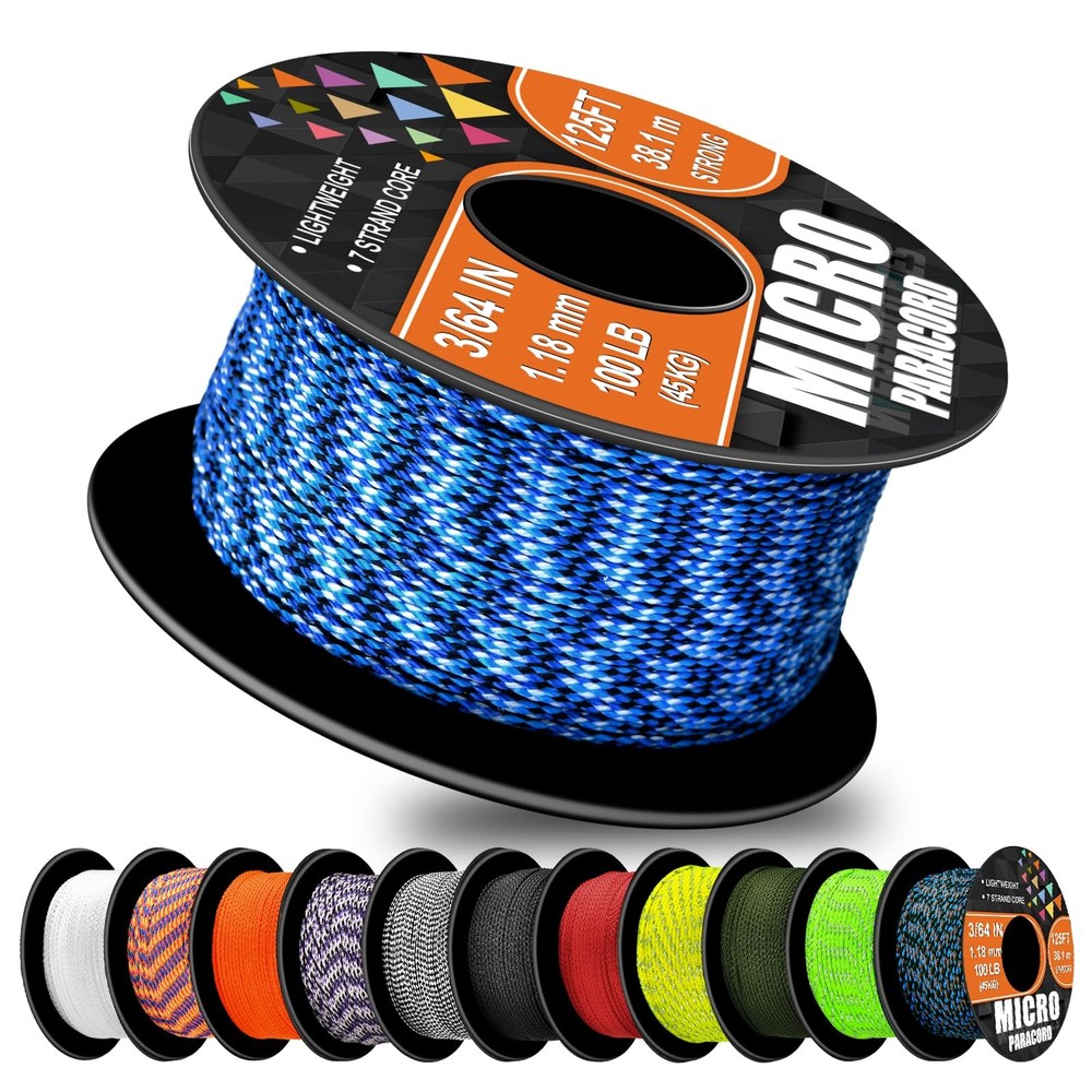 WEREWOLVES 125ft Micro Paracord Blue Snake