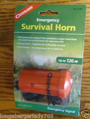 COGHLANS EMERGENCY SURVIVAL HORN 120 DB CAMPING HIKING ANIMAL ALERT SELF POWERED