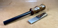 Bushcraft Camping Survival Firesteel Ferro Rod Cocobolo Striker Scraper Set