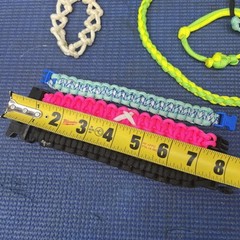 JJ3-Lot of 11 Some Cobra Weaved Paracord Bracelets, Necklace, Misc Crafts